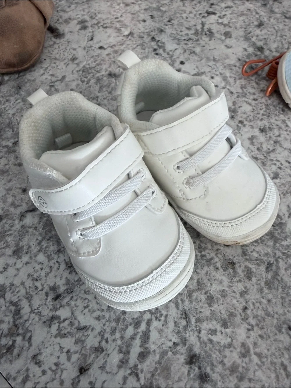 Stride Rite White Toddler Hook-and-Loop Sneakers